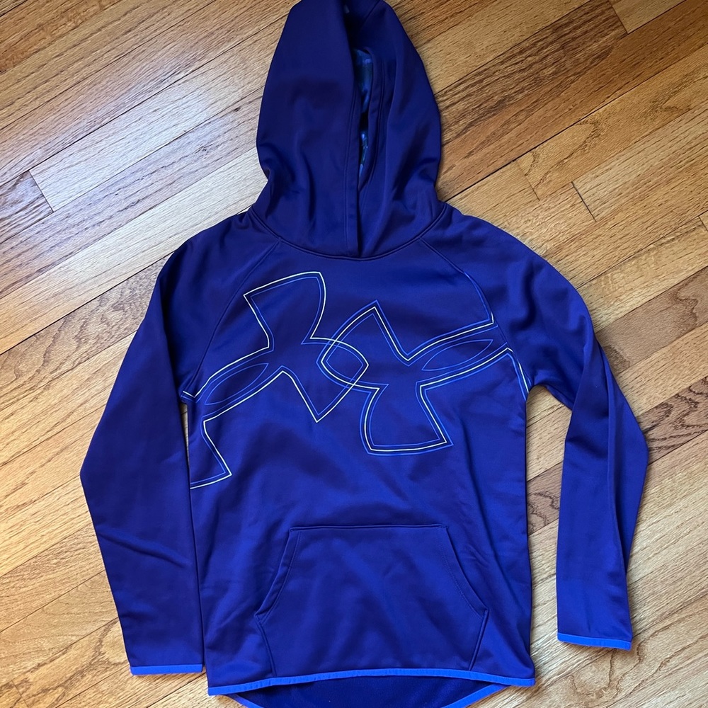 Under Armour hoodie, size youth large, purple